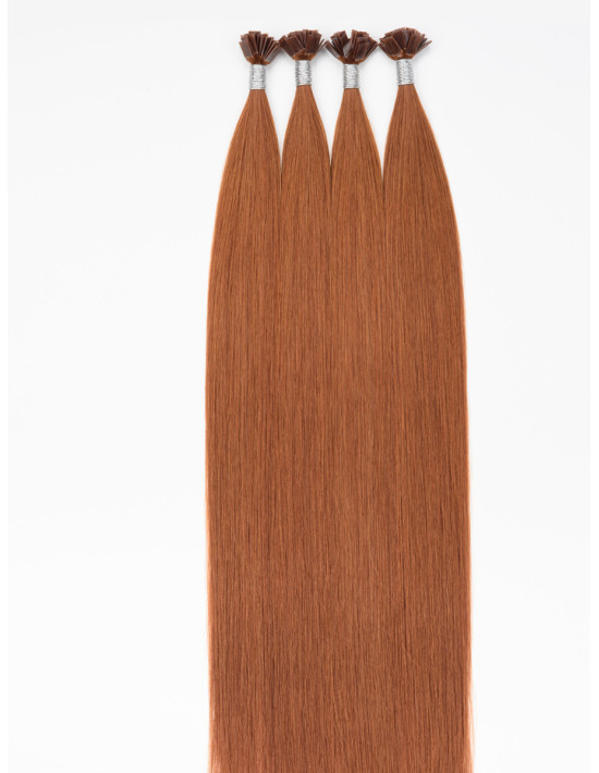 Extension Kératine - Cheveux Naturels couleur unie Ginger 59