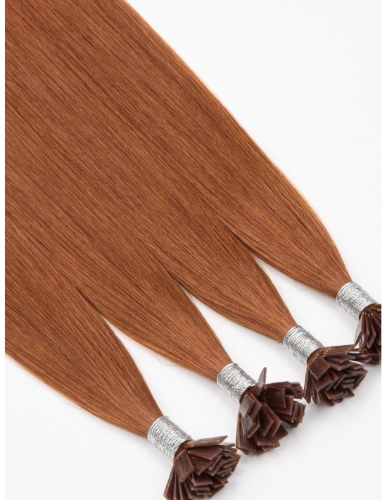 Extension Kératine - Cheveux Naturels couleur unie Ginger 59