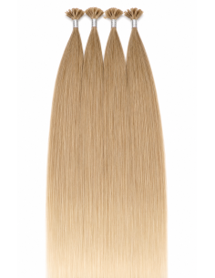 Tie and Dye Haarverlängerung Strähnen - Hot Bond Hellbraun Ombré Hair 2