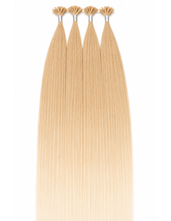 25 Mèches Keratine Ombré Hair - Blond Miel / Blond clair 50 cm