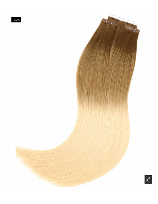 Tape-In Ombré 4 Kastanienbraun - Echthaar 50 cm