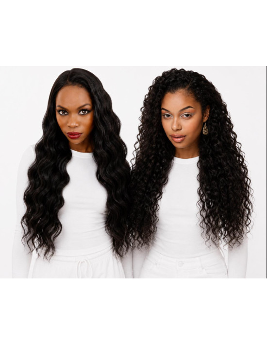 Tape Extensions gewellt/gelockt Deep Espresso Brown #1B | Extens Hair