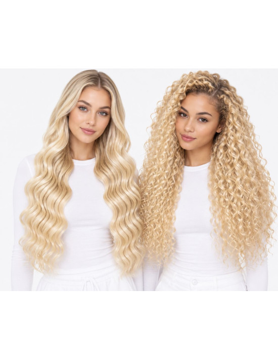Keratin Extensions Hellblond #22 gewellt/gelockt | Extens Hair