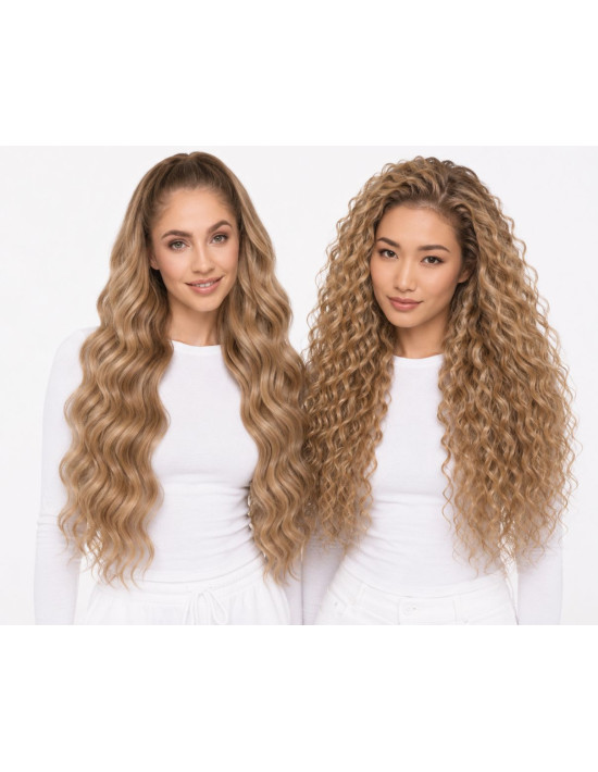 Extensions kératine ondulées Châtain #6 – 50 cm | Extens Hair