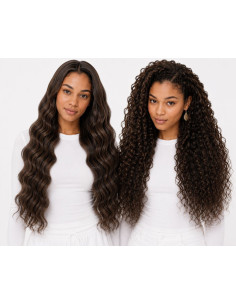 Keratin Extensions Deep Espresso Brown #1B gewellt/gelockt | Extens Hair 2