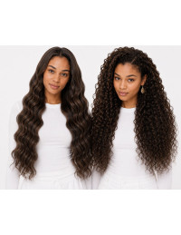 Keratin Extensions Deep Espresso Brown #1B gewellt/gelockt | Extens Hair
