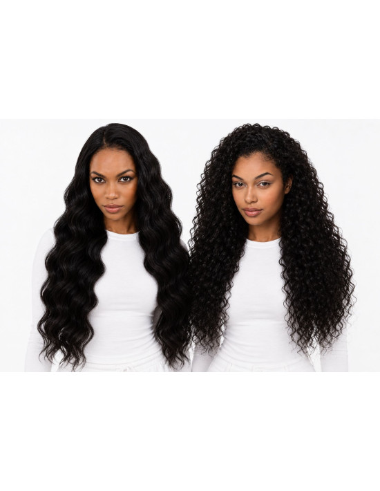 Keratin Bondings gewellt Jet Schwarz #1 | Extens Hair