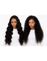 Keratin Bondings gewellt Jet Schwarz #1 | Extens Hair