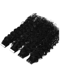 Extensions adhésives ondulées Noir Éclatant #1 | Extens Hair