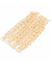 Extensions Adhésives 50 cm Ondulées & Bouclées Blond Clair #22 | Extens Hair