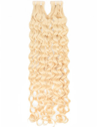 Extensions Adhésives 50 cm Ondulées & Bouclées Blond Clair #22 | Extens Hair