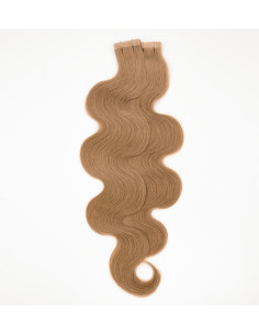 Gewellte Tape Extensions 50 cm aus Premium Remy Echthaar – Old Money Blonde #6
