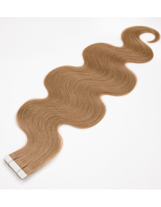 Extensions Adhésives Ondulées / Bouclées 50 cm en Cheveux Naturels Remy Hair – Old Money Blonde #6