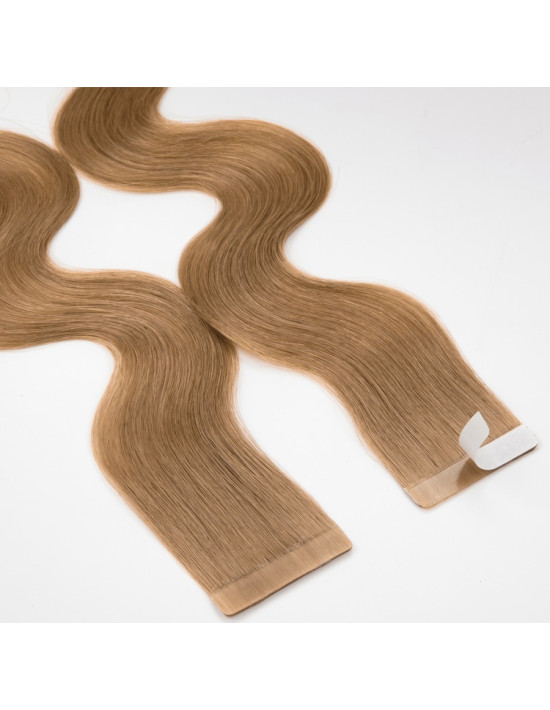 Extensions Adhésives Ondulées / Bouclées 50 cm en Cheveux Naturels Remy Hair – Old Money Blonde #6