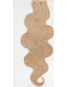 Extensions Adhésives Ondulées 50 cm en Cheveux Naturels Remy Hair – Strawberry Blonde / Peach #8