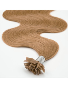 Extensions kératine ondulées Châtain #6 – 50 cm | Extens Hair