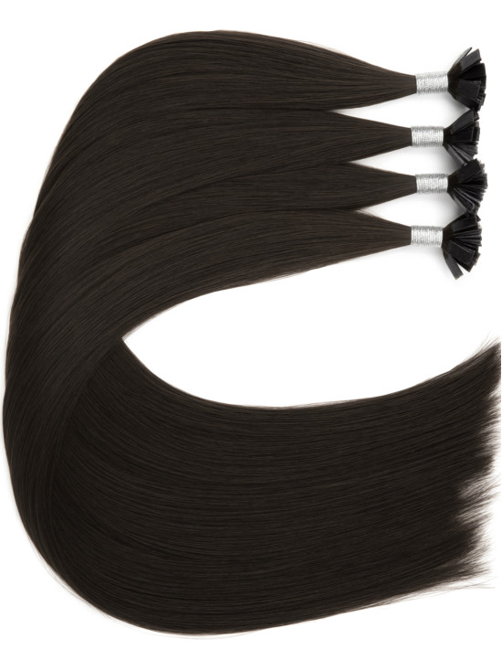 Keratin Mikro-Kapseln 60 cm Naturschwarz #1A | Extens Hair