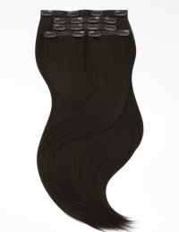 Clip-In Extensions Seamless 50 cm Naturschwarz #1A | Extens Hair