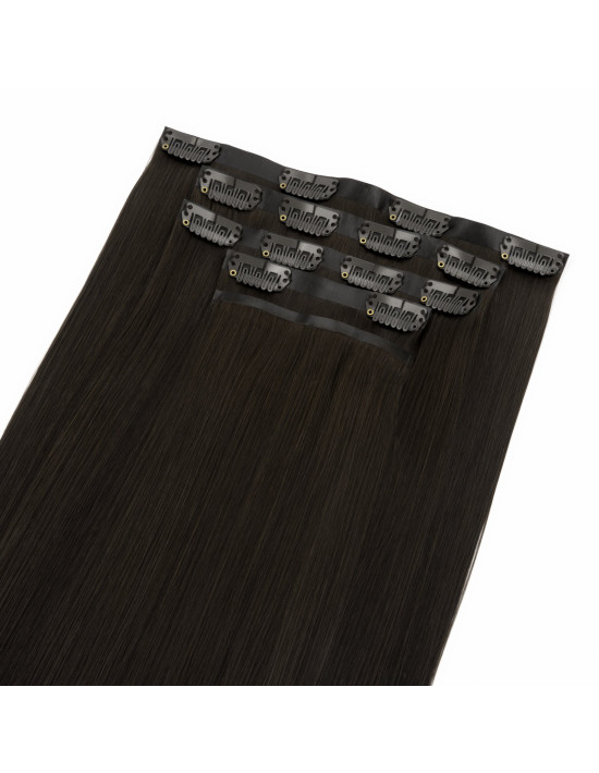 Extensions à clip Seamless 50 cm Noir Naturel #1A | Extens Hair