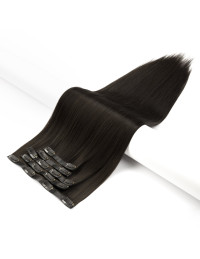 Extensions à clip Seamless 50 cm Noir Naturel #1A | Extens Hair