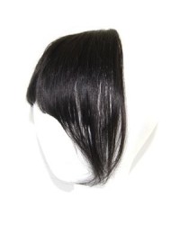Echthaarteil Pony Clip-in Fringe schwarz