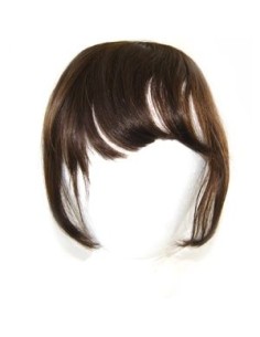 Frange à Clips Cheveux Naturels Brun