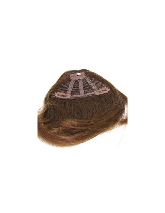 Clip in Fringe Echthaar Haselnussbraun