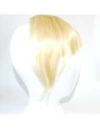 Clip in Fringe Echthaar Platinblond extension