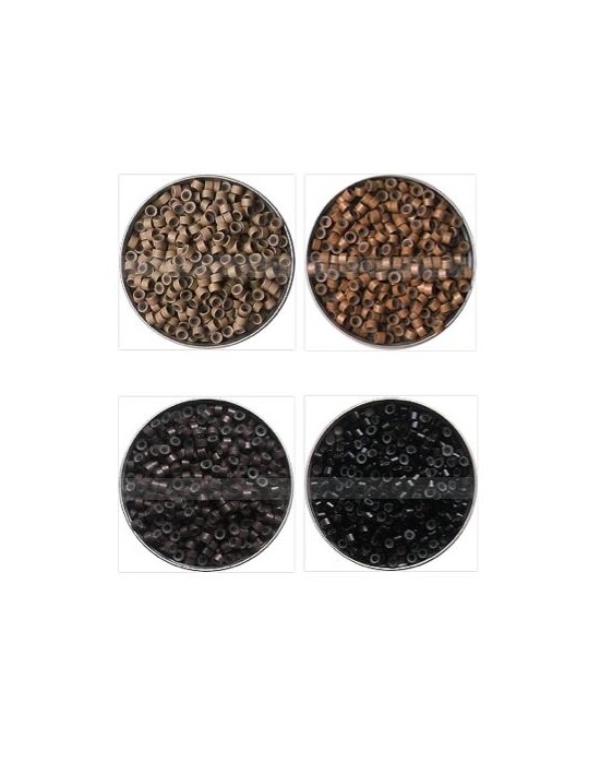 Extensions de cheveux Anneaux | Connecteurs en silicone pour la pose extension a froid | Cheveux Blonds