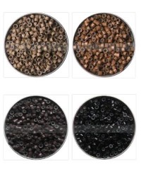 Extensions de cheveux Anneaux | Connecteurs en silicone pour la pose extension a froid | Cheveux Blonds