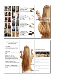 Dépliants Extensions de Cheveux pour salon de coiffure