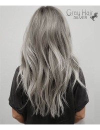 Clip IN Extensions Silver Grau Echthaar Clip IN Extensions Silver Grau Echthaar