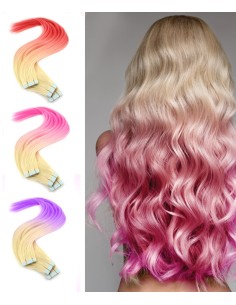Tape Extensions OMbré Hair Crazy Color