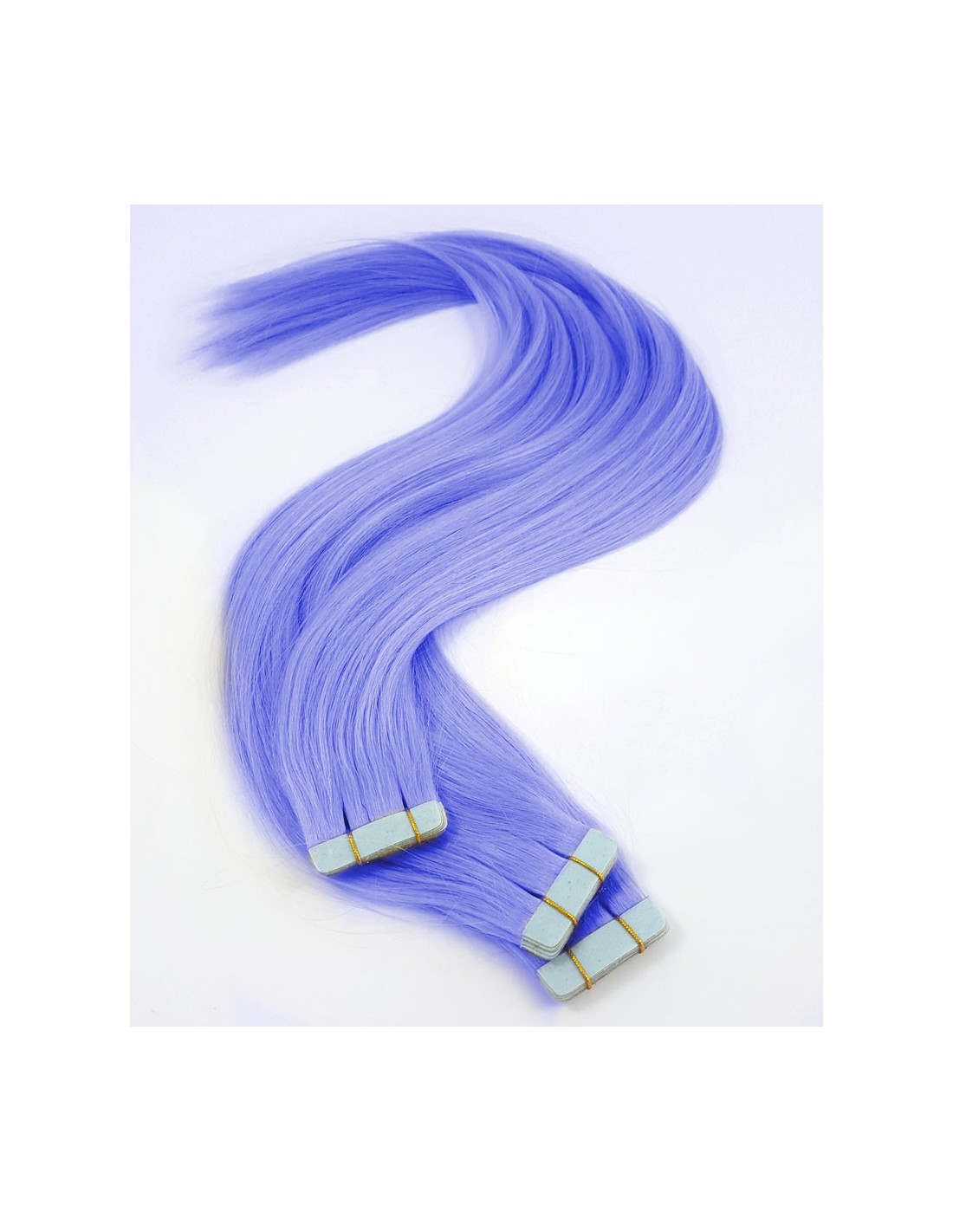  Extension  Adh sive Crazy Color Cheveu Naturel Remy Bleu  