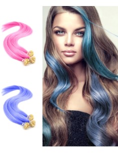 Extension kératine cheveux naturels couleurs flashy
