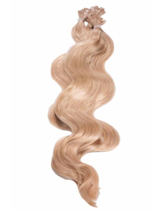 Mèche Kératine Ondulés Blond Caramel - Extension à chaud - Extens Hair