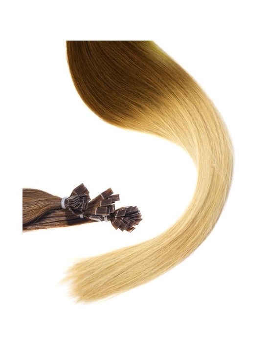 25 Extensions à Chaud Ombré Hair - Châtain 50 cm