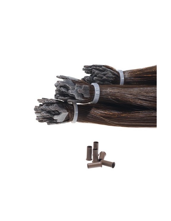 Darkbraun Farbe Microring Extension - Extens Hair