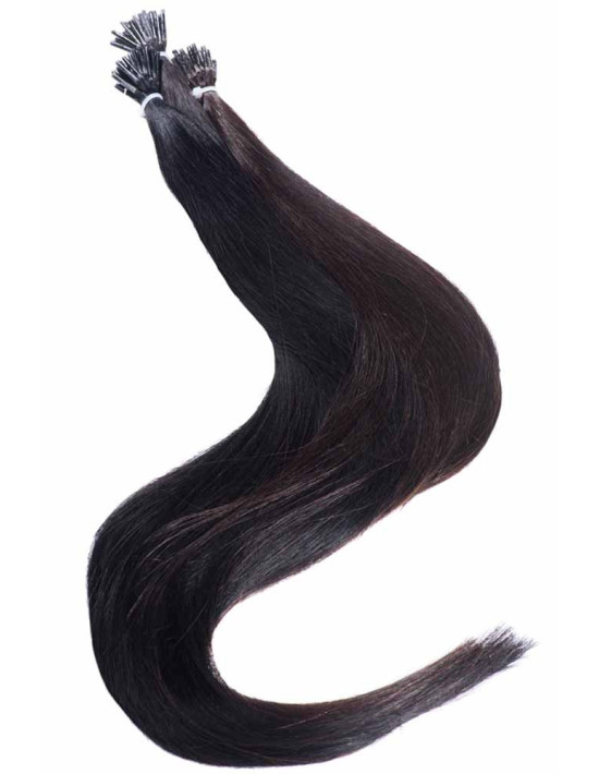 Extension cheveux à froid noir naturel