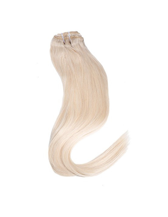 Extension Clip Cheveu naturel Blond Platine
