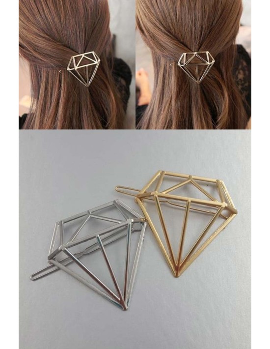 Pince à cheveux en forme de diamant