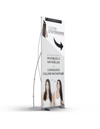 Bannière extérieure + support vue sur le côté