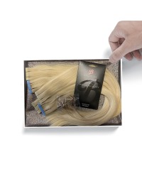 Coffret d'extension adhésives mi-longues - Cheveux Naturel Remy Hair