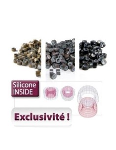 Extensions de cheveux avec Anneaux en Silicone, Couleur Blond 2