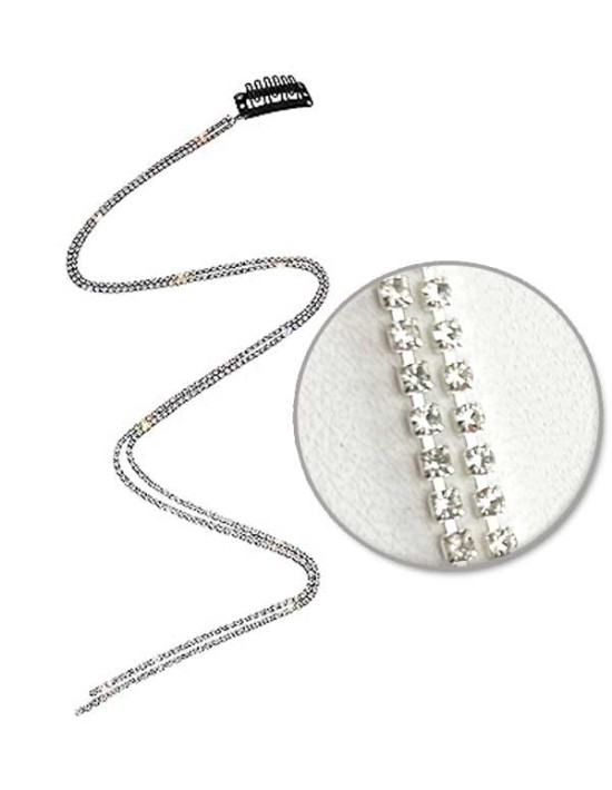Chaîne de Strass Clip ☼ Extension Cheveu Naturel