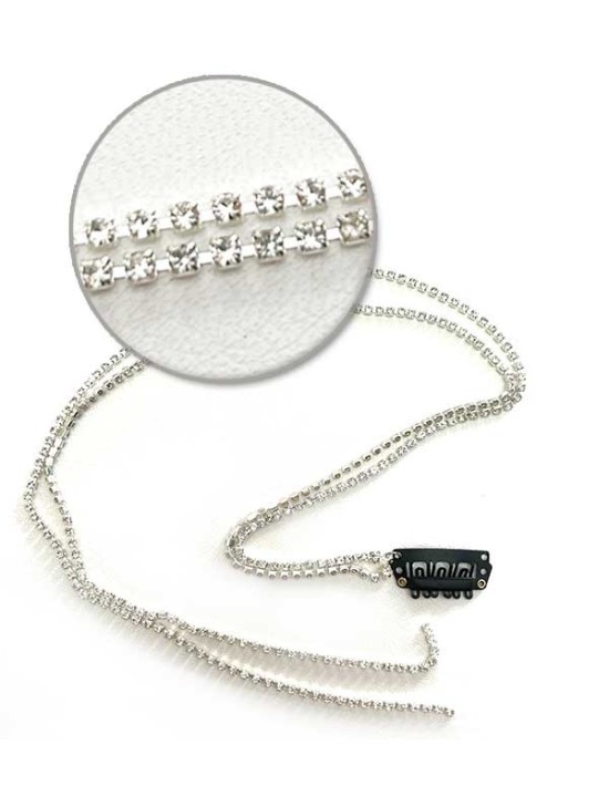 Die Strassbesetzte Clip-Kette ☼ Haarverlängerung Schmuckstück