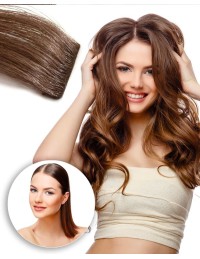 Extension Adhésive Invisible, cheveu naturel Brun foncé 2 - 45/50 cm