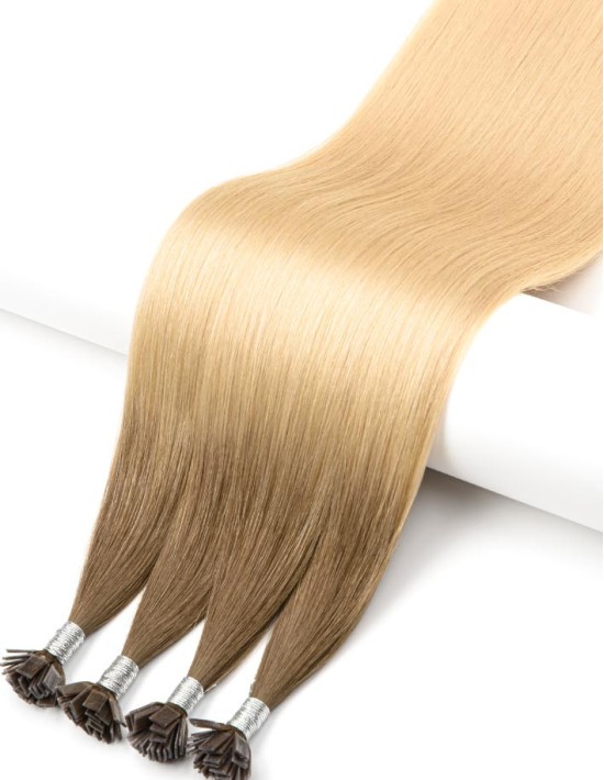 Bonding Extension Ombré Hair Latte Cendré - Keratin Echthaarverlängerung