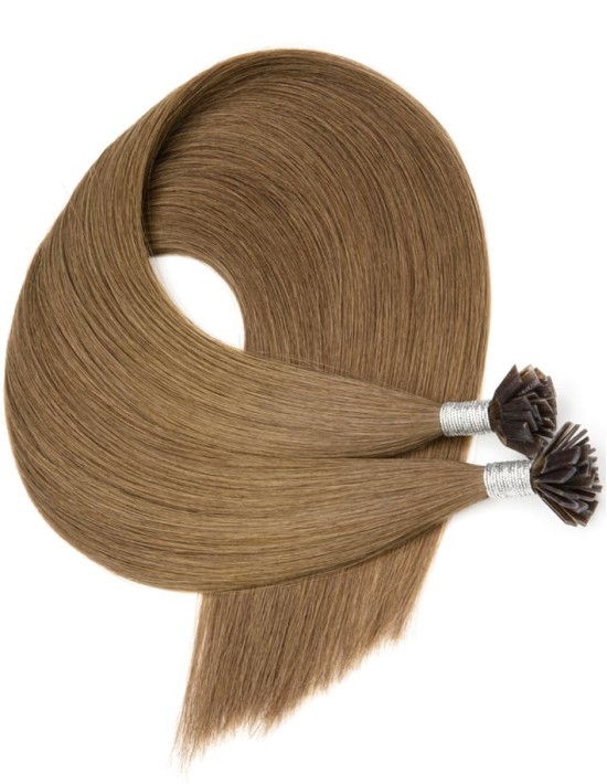 Keratin Echthaar Bonding Hell Aschbraun 9A - Haarverlängerung seit 2012