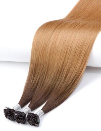 Extensions Kératine Ombré Brun Châtain R410 - Qualité Professionnelle